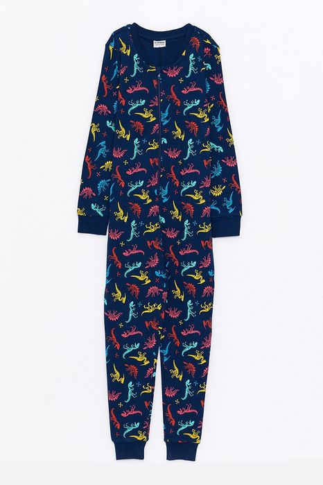 LC WAIKIKI - Salopeta lunga cu imprimeu cu dinozauri, Rosu, Galben, Al