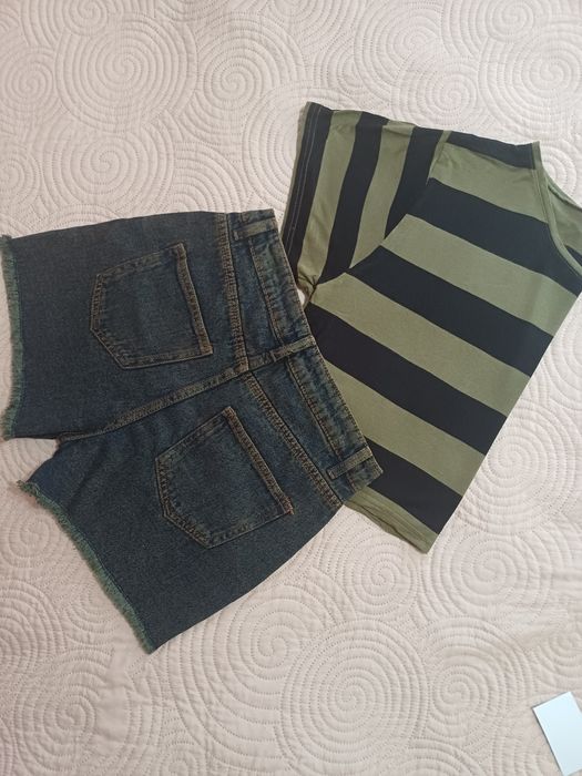 Set blugi scurti si tricou marimea S/36