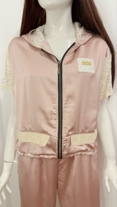 Сатенен комлект в пепел от рози