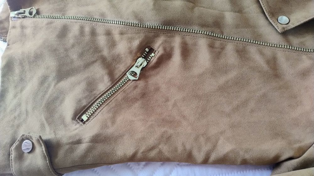 Дамско яке мента, яке байкър H&M кафяво, Черно зелено  M-L