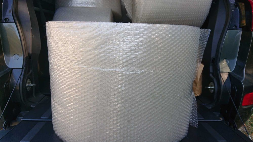 Folie cu bule transparenta pe rola.