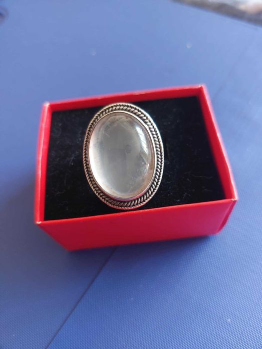 Inel vintage argint cu quartz roz