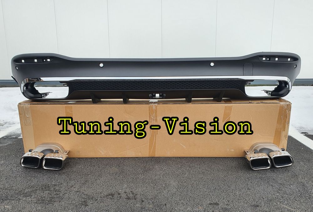 GLE/GLS 63 AMG дифузьор с накрайници W167 C167 X167 Mercedes