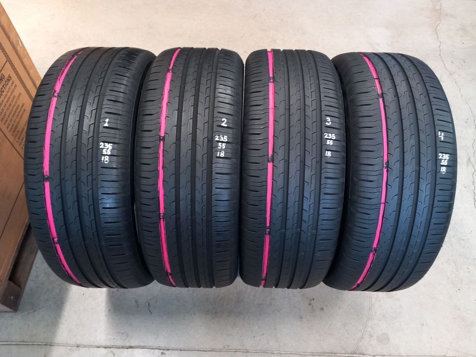 235/55R18 100V 4бр.Continental Made in FRANCE Неразличими от НОВИ-DEMO