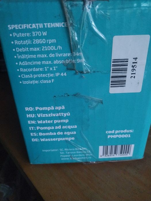 Vând pompa funcțională