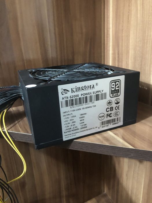 Блок питания KINGSTORA 2000W