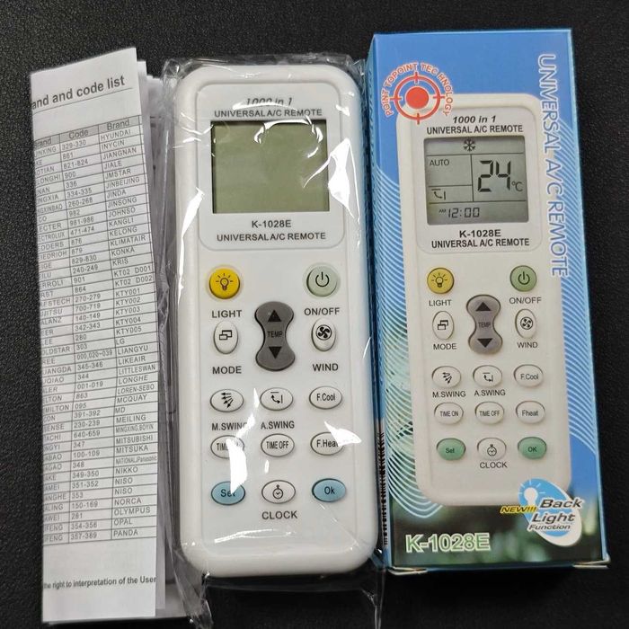 Универсално Дистанционно за Климатици Всички Марки 2002-2025 Климатик