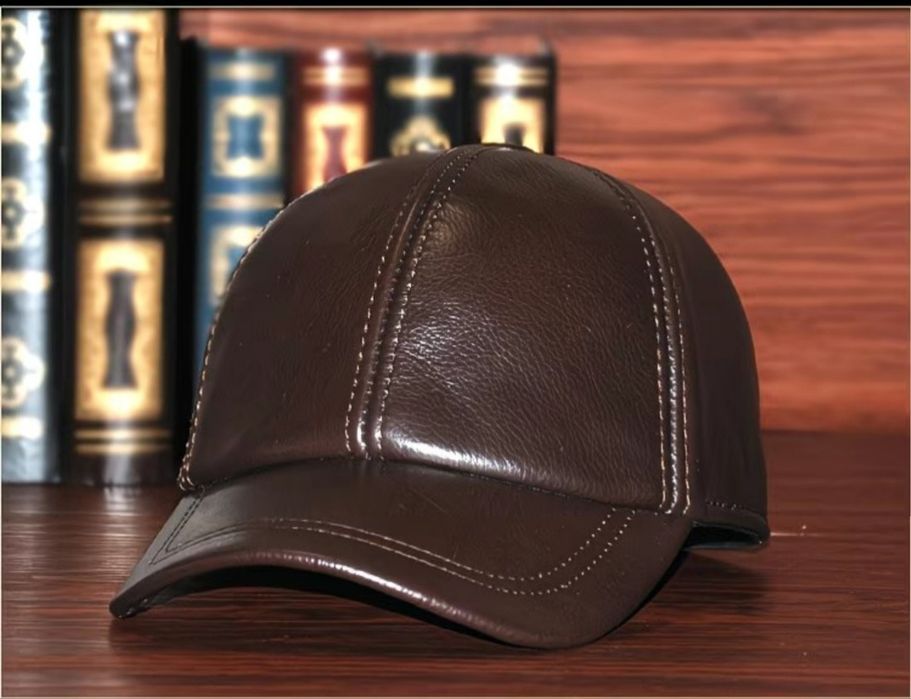 Мужская кепка из 100% натуральной кожи мужской шапка зимний осенний