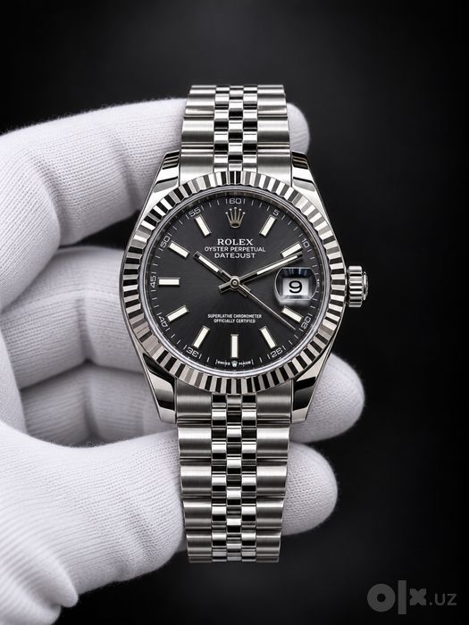 Rolex datejust — black dial watch
