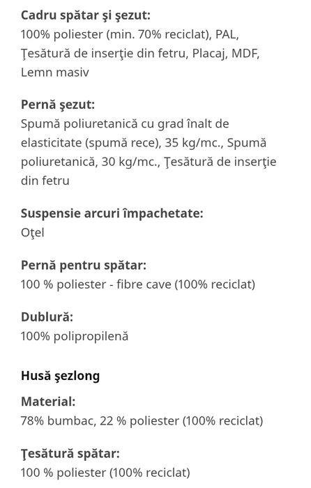 Canapea Șezlong Ikea kivik gri deschis