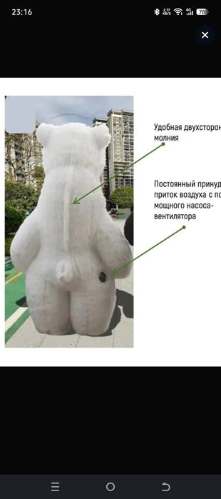 Надувной медведь