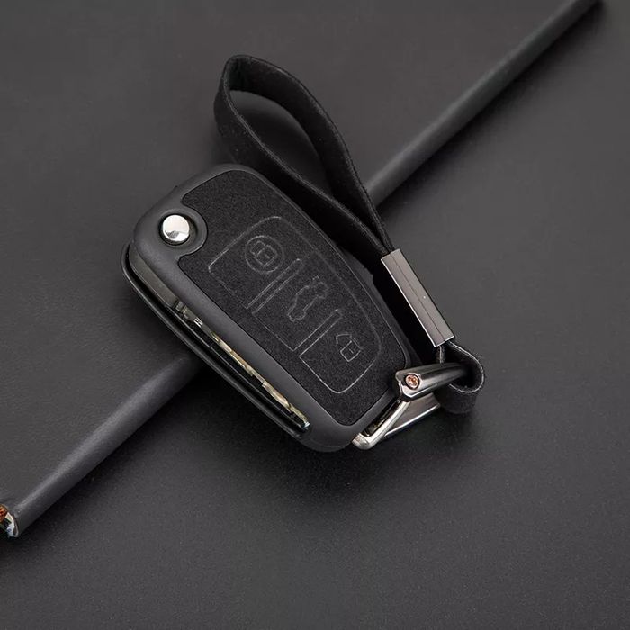 Велурен калъф за ключ Audi A3 A4 A5 C5 B6 B7 C6 RS3 Q2 Q3 Q5 TT Q7