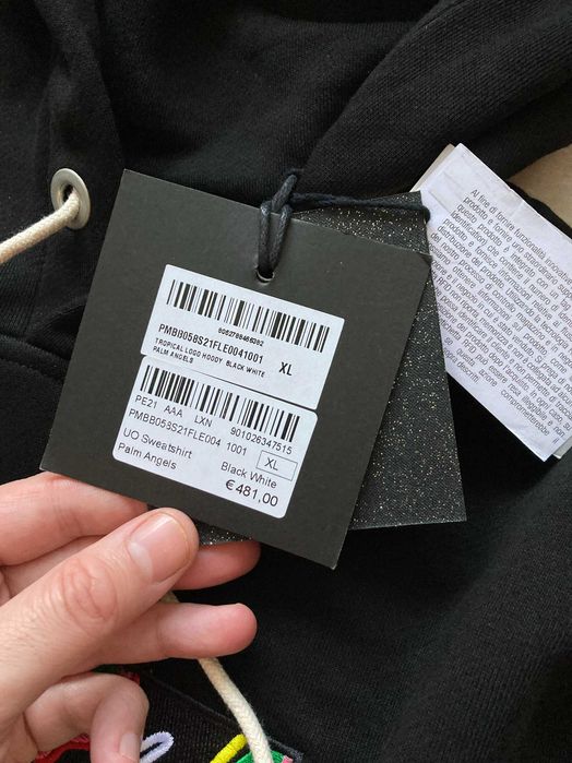 Оригинален Palm Angels Tropical Logo Hoody суитчър суичър XL Over Size