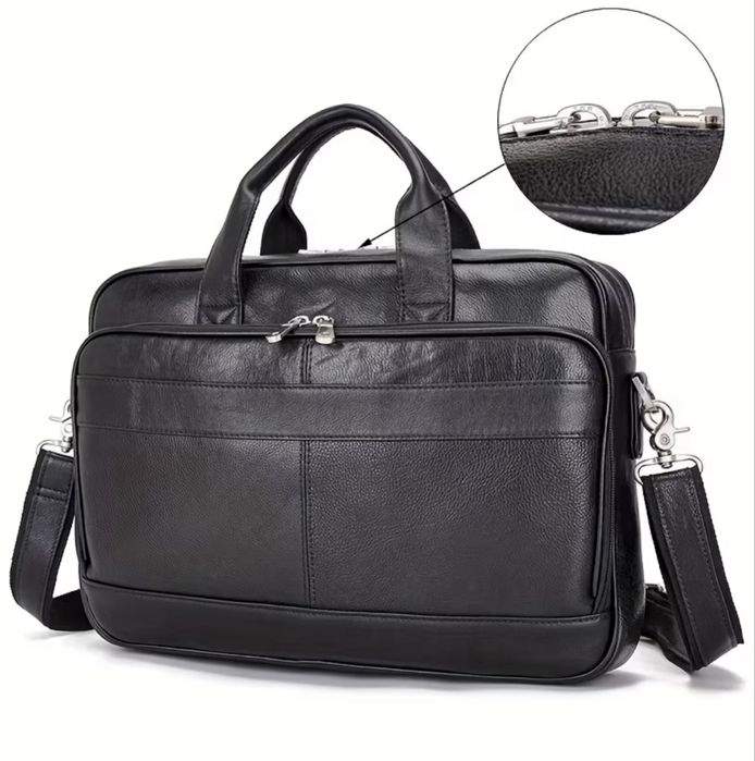 Мъжка функционална офис чанта за лаптоп 16”и бизнес пътувания/В черно!