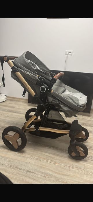 Carucior pentru copii Coccolle  , Reversibil, Cadru din aluminiu, Pliere compacta, Maner ajustabil, Spatar reglabil