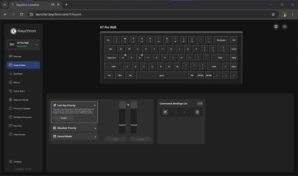 Tastatura Gaming Keychron K7 Pro Wireless RGB Backlight UltraSlim Full Box