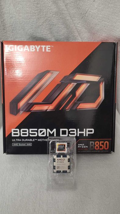 Kit Gaming de Top: Procesor AMD Ryzen 7 9800X3D + Placă de bază Gigabyte B850M D3HP