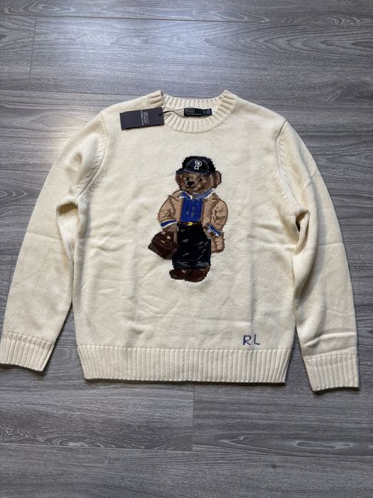 Pulover crem cu ursuleț, RL