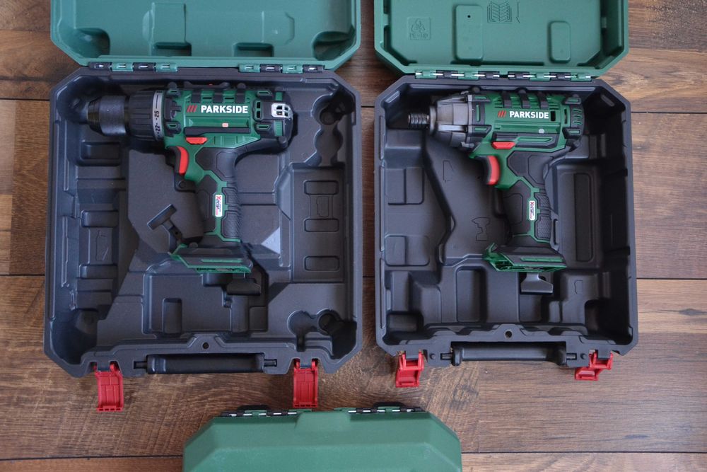Нови куфари за винтоверти Parkside за 12V и за 20V
