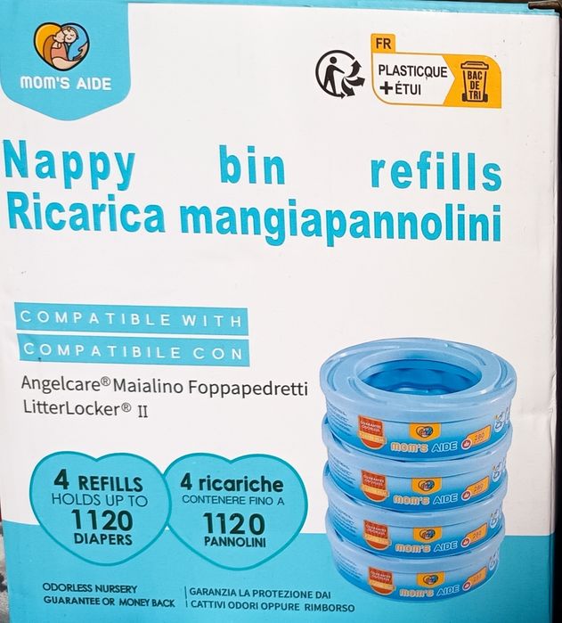 Пълнители за кошче за памперси Mom's Aide Nappy Bin Refills.