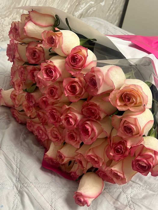 Цветы розы 51 розы метровый