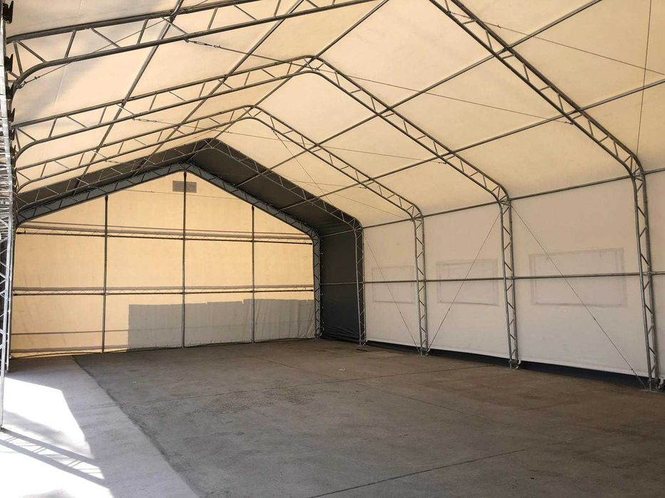 Отворена индустриална палатка 10x18.3x3.5(6.1) м