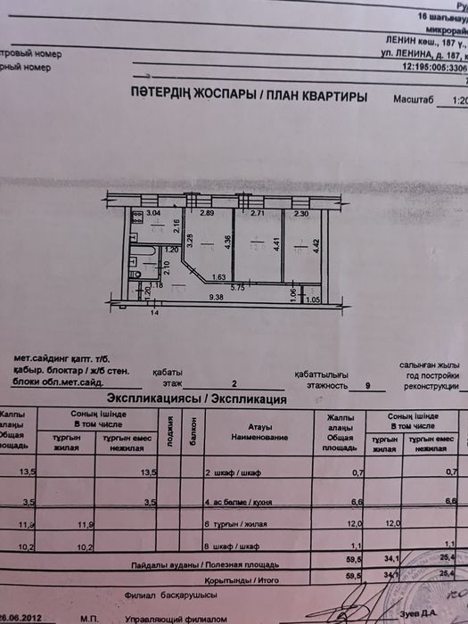 Продам квартиру в центре города!2этаж!