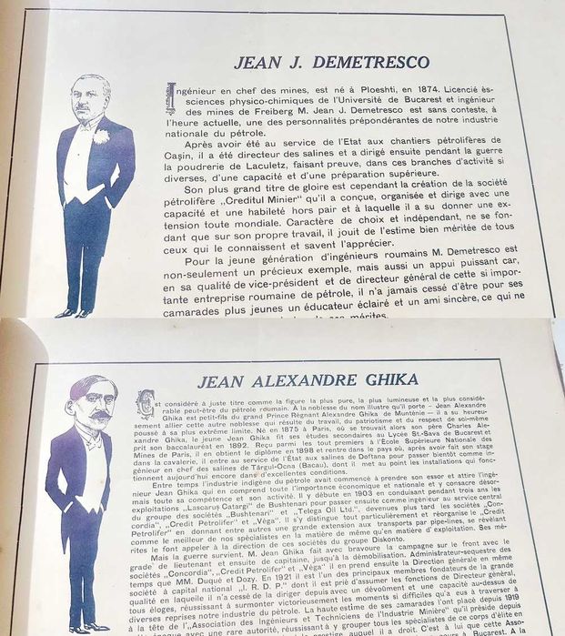 F257-I-Album rar Romania veche-PETROLUL NOSTRU 1928 cu AUTOGRAF Romania petroliera. 66 Siluete ale oamenilor de seama din domeniu.