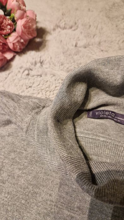 Pulover pufos Violeta by Mango, mărimea XL