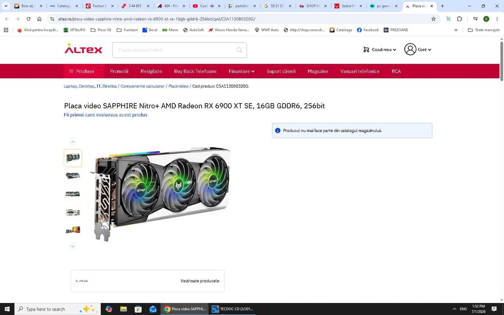 Placa video AMD 6900XT, perfectă pentru gaming