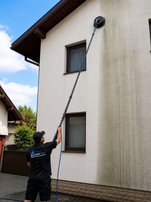 Curățare Fațade Case și Spălare Pavele • Echipament Profesional (Fără Dâre)