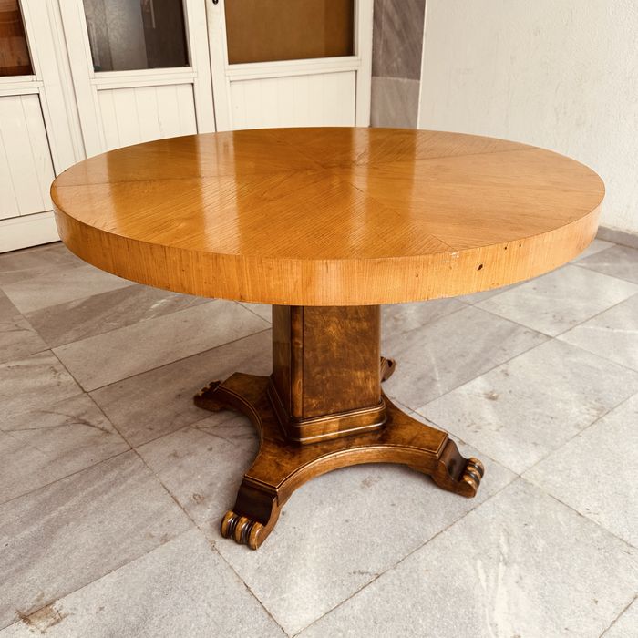 Антикварна кръгла маса – шведски стил Empire (Karl Johan), ок. 1900 г.