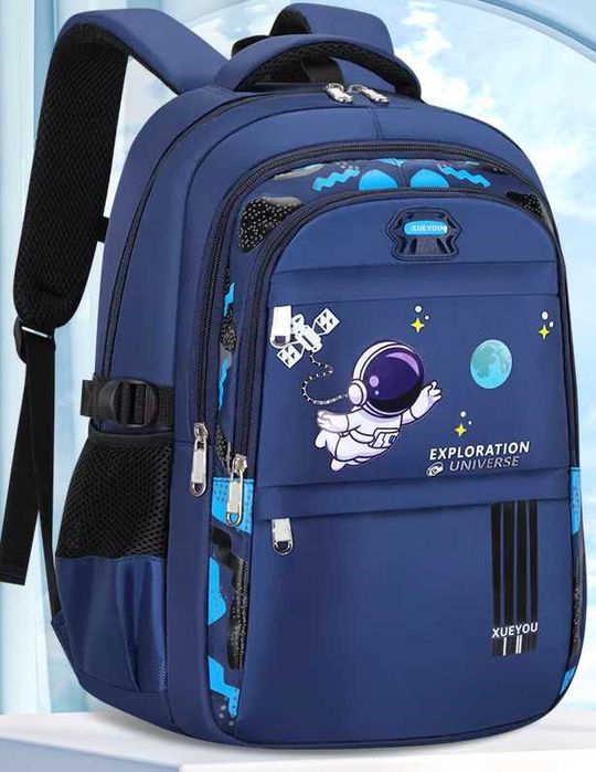 Ученическа раница, детска раница за училище Космонавт, Космос