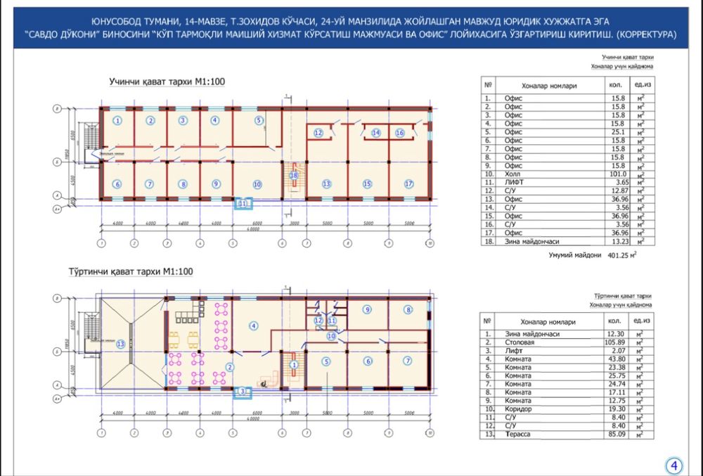 Продажа здания вдоль дороги 2305м2 Юнусабад первая линия Сайрам базар