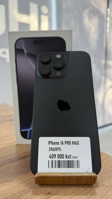 iPhone 16 ProMax•256GB/89%Black Айфон 16 ПроМакс•256ГБ/89%Черный