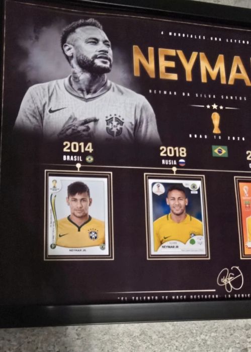 Poster A4 înrămat Neymar jr