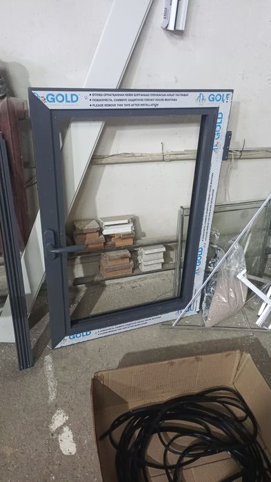 Оконная створка теплая серия 55 пресстелген, 101×71 см новый болары