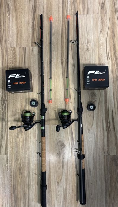 Lansete feeder FL echipate cu mulinete
