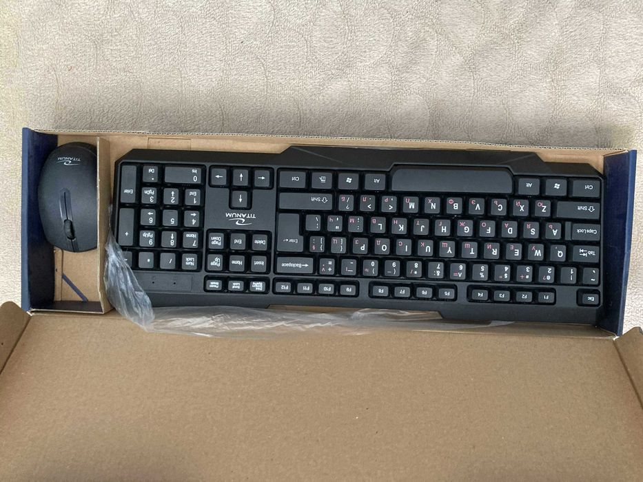 Безжична клавиатура + мишка - комплект Titanum