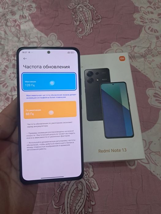 Xiaomi Redmi Note 13 8+8/128GB Black Igravoy Karobka Holati Ideal Zor