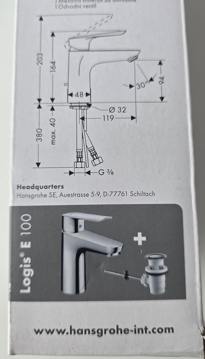 Baterie Grohe Logis E100