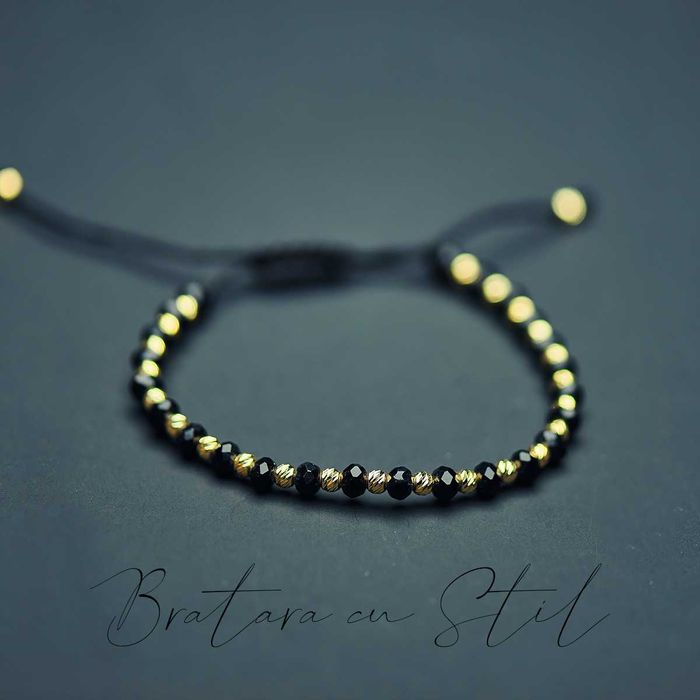 Bratara din argint placata cu aur - ambalaj cadou si transport inclus