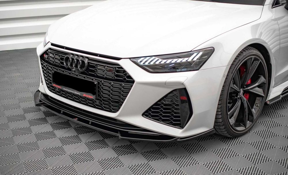 Преден лип спойлер за ауди а6 рс6 ц8 / Audi A6 C8 RS6 Lip Spoiler / добавка за предна броня / нож