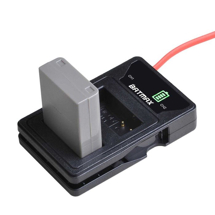 Caricabatterie Doppio LCD Per Olympus BLN-1 &ndash; Dot.Foto &ndash; Ricarica E-M1, E-M5, E-P5