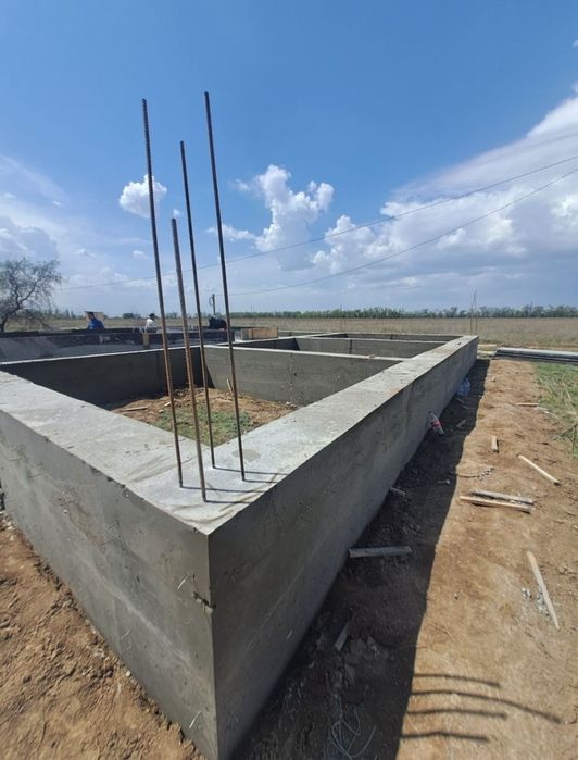 Заливка фундамента