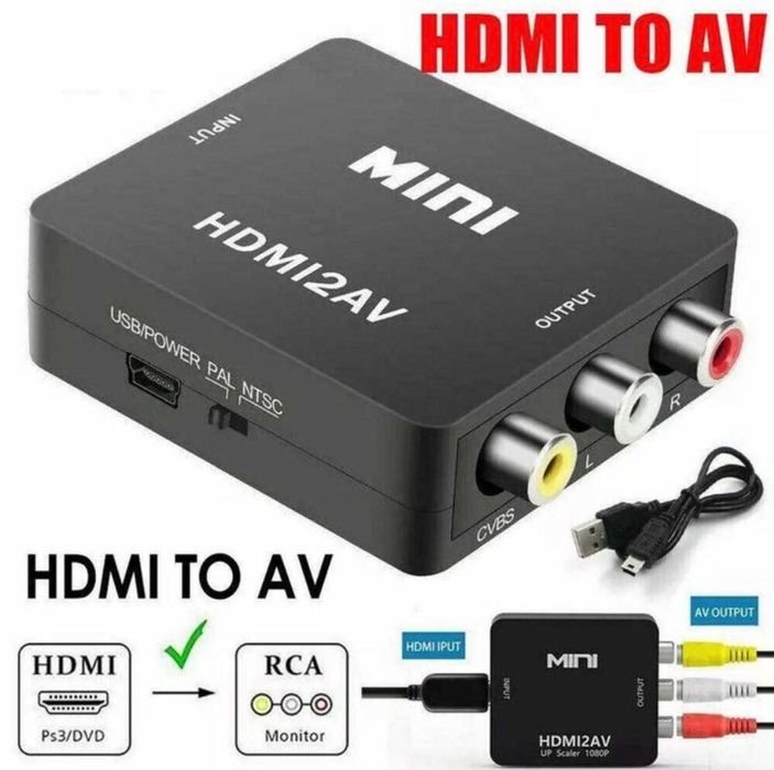 Convertor Adaptor HDMI in RCA, VGA Noi