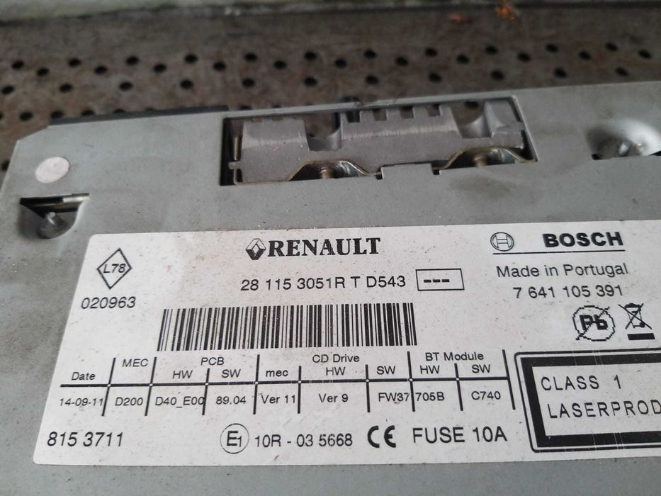 Radio cd player navigatie renault megane 3 281153051r 7641105391