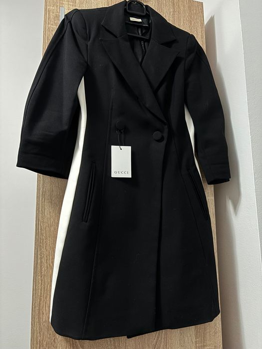 Sacou Gucci negru clasic nou cu bandă albă laterala