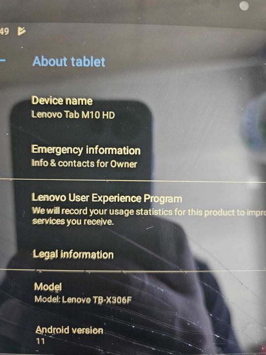 Tableta Lenovo Tab M10 HD TB-X306F, ecran spart