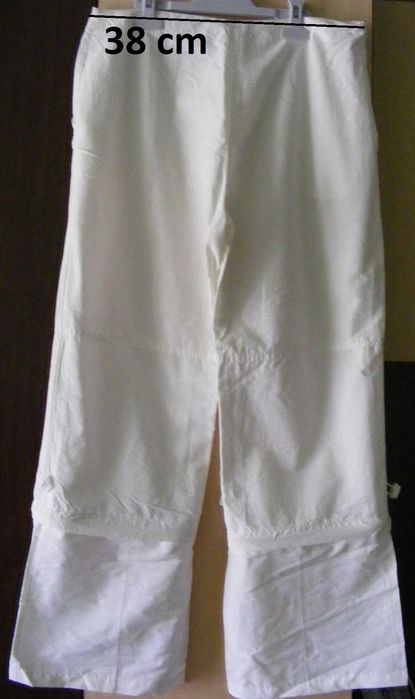 Pantaloni dama albi si gri